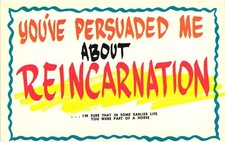 You've Persuaded Me About Reincarnation Unposted C1950 Vintage Postcard picture