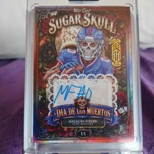 2026 Wild Card Sugar Skull RC Malachi Fields Auto Color Match TRUE 1/1 🔥🔥🔥🔥 picture