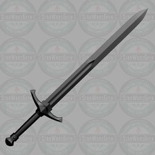Medieval Knight custom sword v6 weapon for 1:10 1:12 1:18 fantasy action figures picture