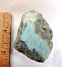 Pretty Larimar Crystal  🌊💙71.8 grams 🌊💙 Polished one side picture