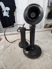 Antique 1900s American Tel & Tel Co Candlestick Telephone w Receiver picture