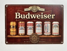 Budweiser Beer Evolution Of Cans Sign - Bud Light  - Anheuser Busch picture