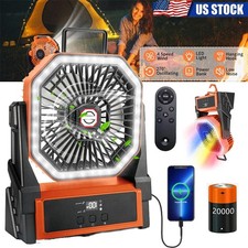 Up to 96hours Battery Portable Camping Fan with 20000mAh Rechargeable Power Bank picture
