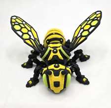 3D Printed Cyber Bee Articulating Poseable Futuristic Desk Decor Figure picture