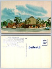 Hesston Colonial House Kansas Postcard - Mid-Century Restaurant & Pit Bar-B-Que picture