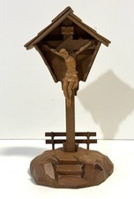 Vintage Anri Italy Hand Carved Wood Crucifix picture