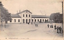 NEUFCHÂTEAU FRANCE~LOT OF 2 L LEVY PHOTO POSTCARDS-LA GARE & LES TANNERIES picture