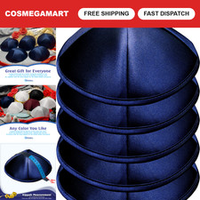 5-Pc Kippah Set - Satin, Linen, Velvet, Raw Silk & Suede Yamaka Hats for Men picture
