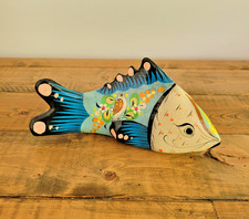 Vintage Sermel Tonala Jal Paper Mache Hand Painted Fish Folk Art Mexico 1960s picture