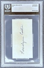 First Lady Rosalynn Carter signed cut signature autograph BAS certified BGS slab picture