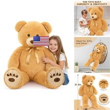 Morismos Giant Teddy Bear Stuffed Animal 51In Lifesize Big Teddy Bear Large picture