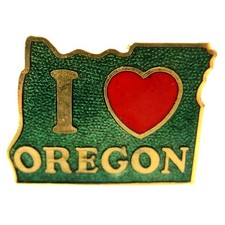 I Heart Oregon State Outline Lapel Pin picture