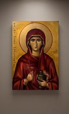 Saint Mary Magdalene Masterpiece Hardwood Icon | Handmade | Byzantine Art picture