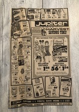 VTG 1970’s Jupiter Store Halloween Costumes & Candy & More Newspaper Ad picture
