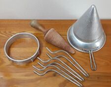 Vintage Wear Ever No. 8 Aluminum Canning Cone Strainer Sieve Food Mill COMPLETE picture