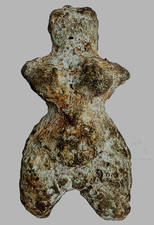 Prehistoric Terracotta Steatopygian Female Fertility Idol Statue COA Certified picture