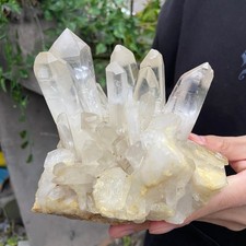4.6lb Natural Clear White Quartz Crystal Cluster Rough Healing Specimen picture