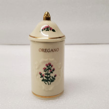 Vintage Lenox Spice Garden Oregano Jar 1992 Lidded Fine Porcelain Kitchen Decor picture