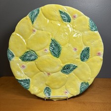 VTG Italian MCM Lemon Platter Hand Painted Ceramic 14