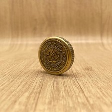 Brass Buddhist Spinner Heart Sutra Fidget Coin Meditation Hand Spinner Desk Toy picture