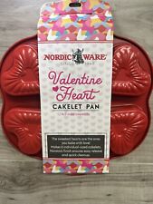 Nordic Ware Heart Cakelette Cake Pan Mold Form 6 Cavity Non-Stick picture