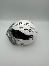 Robert Irvine Signed Philadelphia Eagles throwback any helmet Go Birds Insc COA picture