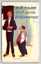 Vintage Comic Postcard Sanger Art: Our Figures Don't Quite Correspond America WI picture
