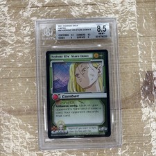 2001 Dragon Ball Z Android Saga #90 Android 18's Stare Down Foil BGS 8.5, POP 2 picture