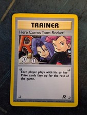 Pokémon TCG Team Rocket 15/82 Rare Card Here Comes Team Rocket LP picture