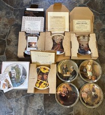 knowles collector Lot Of 9 plates norman rockwell COA 8.5” Wide picture