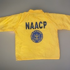 Vintage NAACP Jacket Nylon Yellow Original Size Men’s XL  RARE picture