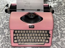 Royal Classic Manual Typewriter Pink Retro 1950s Replica *Read description picture