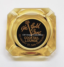 Rare ca 1950's Gold Cane Bar Ashtray Early Location 1511 Haight San Francisco CA picture