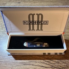 Rough Ryder RR2660 Faded Blue Jeans Pocketknife 2-Blade Pen/Spear Plain SS picture