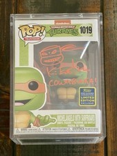 Funko Pop Michelangelo With Surfboard Signed Sketch Kevin Eastman COA Beckett picture