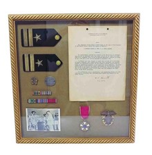 WWII Named USN Legion of Merit Medal, Citation, Dog Tags & More - Framed ~ NAVY picture