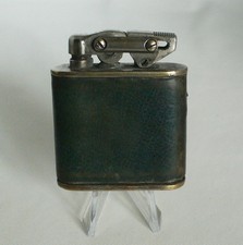 Vintage Art Deco Karl Wieden KW Lift Arm Lighter Solingen Germany 1930s Leather picture