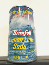 Brimfull Lemon Lime Soda Can EMPTY 12oz  Pull Top Pop CAN, Hopkins, MINN. 55343 picture