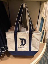 2026 Disneyland Resort Gothic D Collection Blue Large Canvas Tote Bag picture