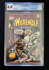 MARVEL WEREWOLF BY NIGHT #32 CGC 6.0 White Pages 1st Moon Knight Wolfman (1975) picture