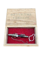 Japanese Military Naval Academy Silver Gunto Dagger Type Tie Clip WW2 IJA T2405Y picture