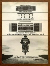 1985 Panasonic RX-CW50 Cassette Recorder Vintage Print Ad/Poster 80s Art Décor  picture