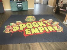 HUGE Spooky Empire FRANKENSTEIN cloth Banner 11’6 Ft X 9’6ft RARE HORROR picture