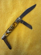 Canal Street 2009 Knife 3 Blade 4” Gold Rush? Beautiful Colors Yellow Black Wow picture