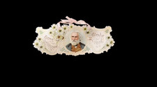 1898 Victorian Daisy Die Cut Calendar Trade Card Foldout Antique Floral picture