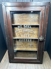 Vintage Keen Cutter Wood Display Cabinet E.C Simmons Standard Of America picture