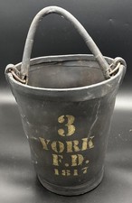 Vintage Firefighter Fire Bucket hose 3 York Maine fire dept 1817 off handtub picture