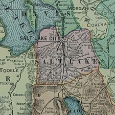Vintage 1908 UTAH Map 14