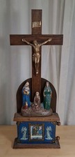 Antique 1904 Koenig Bros Stations of the Cross Shrine Prayer Altar Crucifix picture