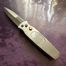 Vintage Collectible Min Sheng Silver Eagle 3” Auto Pocket Knife picture